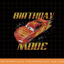 disney pixar cars lightning mcqueen birthday mode png, sublimate, digital print