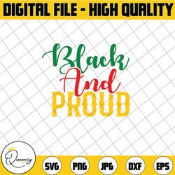black and proud swoosh black history month svg text svg, african american cricut or silhouette cut file