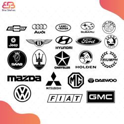 car logotypes bundle svg, brand svg, jeep svg, mazda svg, holden