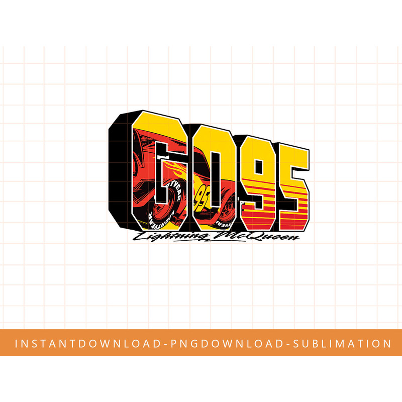 Disney Pixar Cars Lightning McQueen Go 95 T-Shirt png, sublimate, digital print.jpg