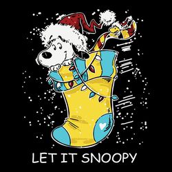 let it snow let it snoopy christmas png, snoopy christmas, svg, silhouette svg fies