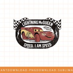disney pixar cars lightning mcqueen i am speed t-shirt png, sublimate, digital print