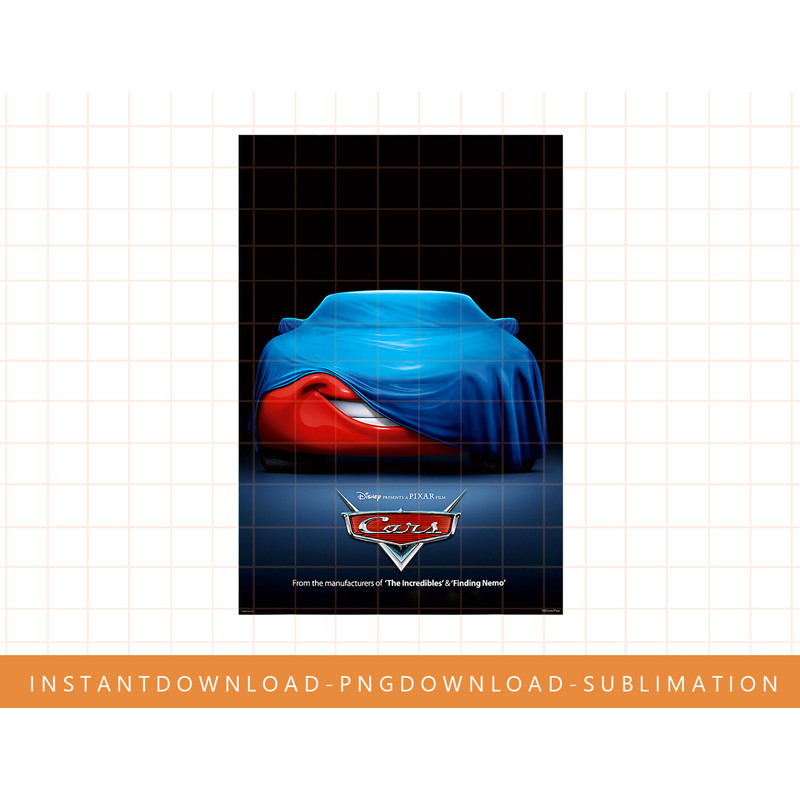 Disney Pixar Cars Lightning McQueen Poster png, sublimate, digital print.jpg