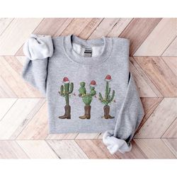 christmas sweatshirt,santa hat cactus christmas,howdy christmas shirt,funny christmas shirt,2022 happy new year,christma