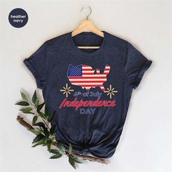 4th of july clothing, usa map shirt, gifts for american, veteran outfit, independence day graphic tees, patriotic gift,