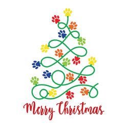 paw christmas tree svg,cat christmas tree svg,dog christmas tree svg,animal christmas svg, silhouette svg fies
