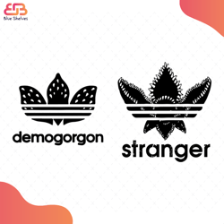 stranger things demogorgon addidas svg, brand svg, stranger svg,