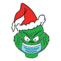 he grinch with mask svg, 2020 christmas grinch, christmas svg, silhouette svg fies