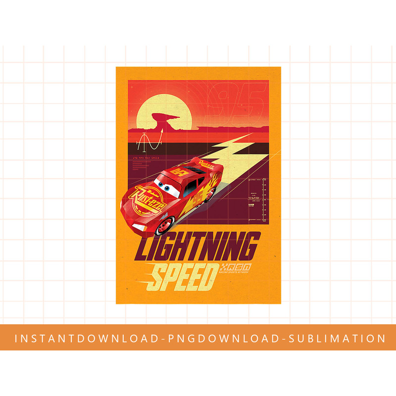 Disney Pixar Cars Lightning Speed McQueen T-Shirt png, sublimate, digital print.jpg