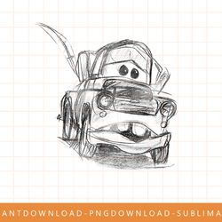 disney pixar cars mater illustrated line art graphic t-shirt png, sublimate, digital print