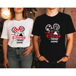 custom disney squad shirt, disneyland shirt, family disneyworld shirt,matching family tshirt,mickey and minnie t-shirt,