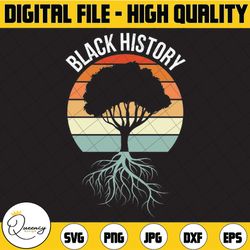 black history roots svg, africa root svg, africa silhouette svg, honoring the past, tree svg, black history, black svg,