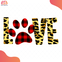 love svg, animal svg, leopard svg, dog paw svg, dog lover svg, footprints svg, leopar