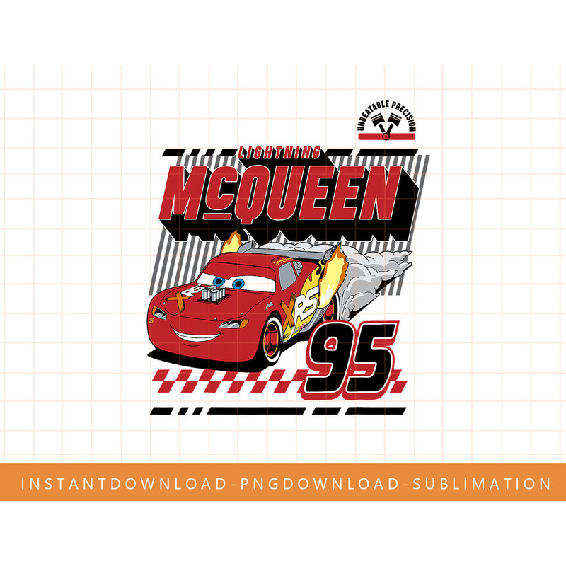 Disney Pixar Cars McQueen Retro 95 Poster Graphic T-Shirt png, sublimate, digital print.jpg