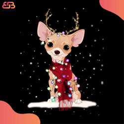 chihuahua svg, animal svg, reindeer svg, dogs svg, christmas light svg, dogs lovers s
