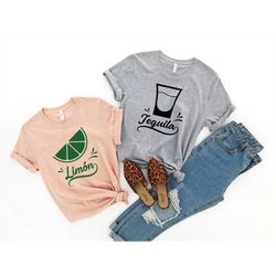 Limon Shirt,Tequila Shirt,Funny Valentines Shirt,His & Hers, Matching Shirts, Wedding Gift,Couple Valentines Gift,Love S