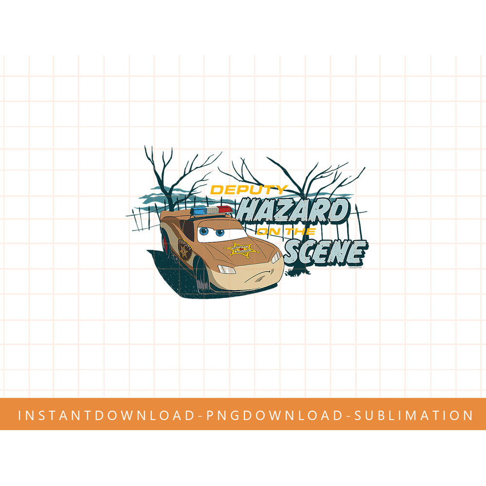 Disney PIXAR Cars on the Road Deputy Hazard on the Scene png, sublimate, digital print.jpg