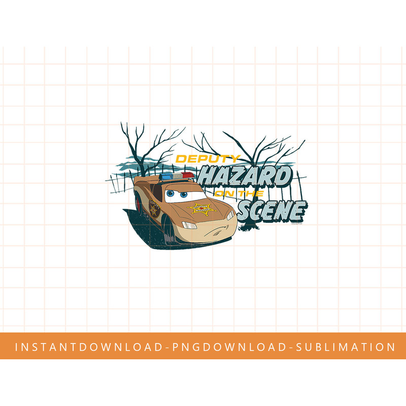 Disney PIXAR Cars on the Road Deputy Hazard on the Scene png, sublimate, digital print.jpg