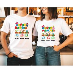 personalized super daddio game shirt,super mommio shirt,father's day,super kiddio shirt,gift for dad,matching family tee