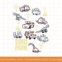 disney pixar cars on the road dino park png, sublimate, digital print
