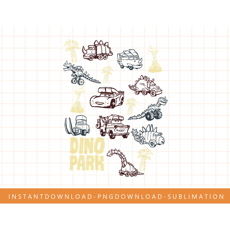 Disney Pixar Cars on the Road Dino Park png, sublimate, digital print.jpg