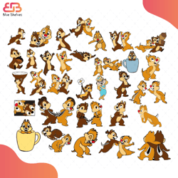 chip and dale bundle svg, cartoon svg, chip svg, dale svg, friend svg, famous cartoon