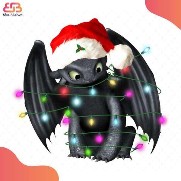 Pink Toothless Cartoon Toothless Svg, Cartoon Svg, Santa Hat Svg, Christmas Light S - Inspire ...