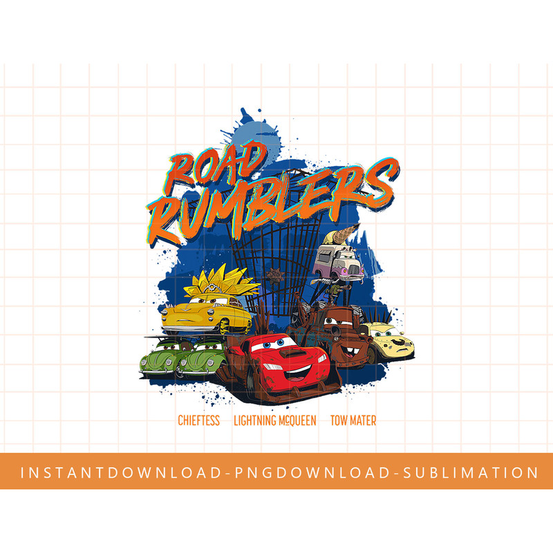 Disney PIXAR Cars on the Road Rumblers png, sublimate, digital print.jpg