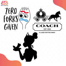 zero forks given svg, disney svg, princess svg, pumpkin svg, cinderella svg, disney p