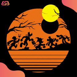 disney mickey mouse and friends halloween svg, disney svg, mickey mouse svg, friends
