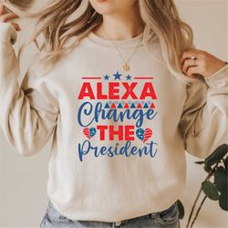 4th of july sweatshirt, youth crewneck sweatshirt, liberty pullover, alexa unisex sweater, gift for her