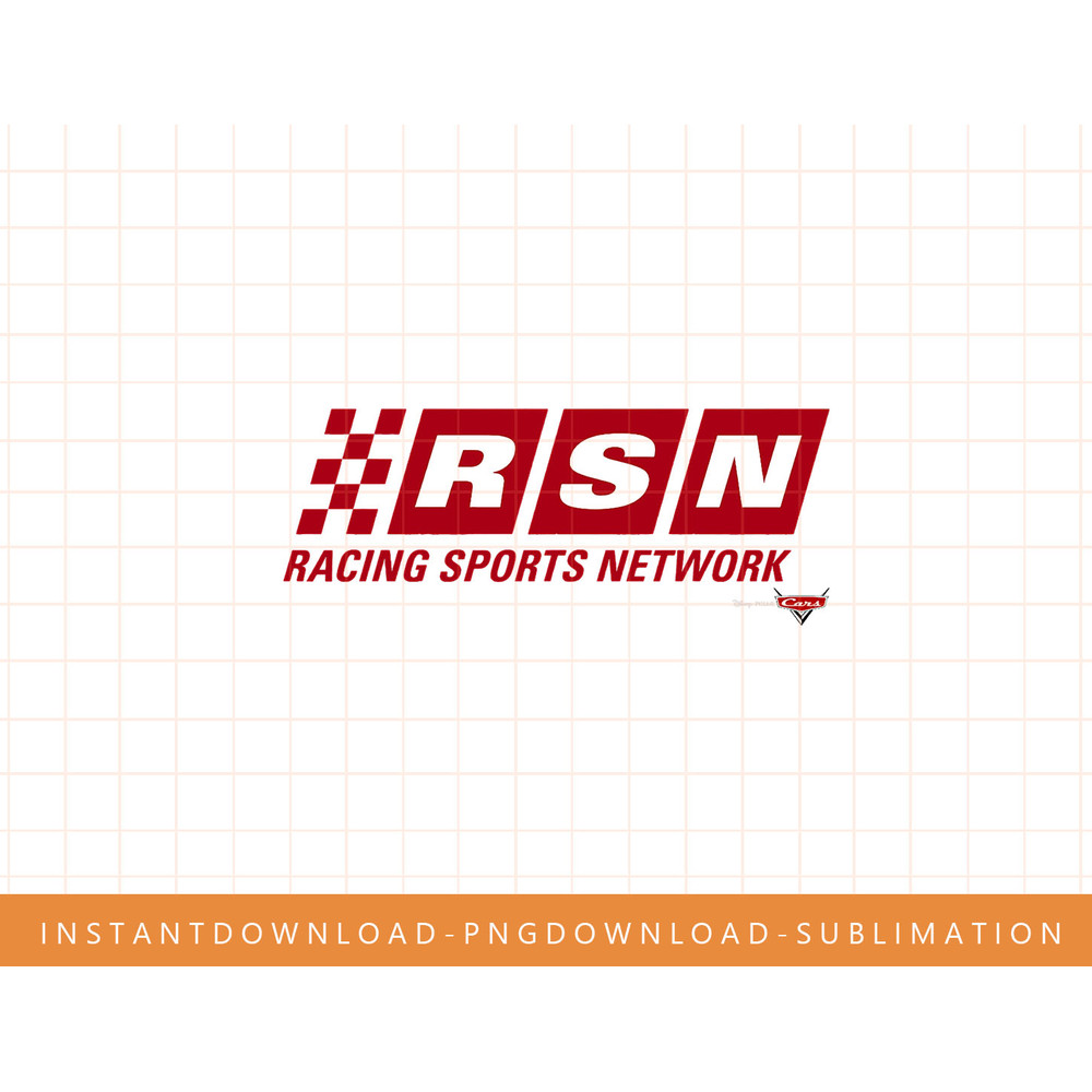 Disney Pixar Cars Racing Sports Network Logo Graphic T-Shirt png, sublimate, digital print.jpg