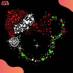 mickey christmas light svg, disney svg, mickey mouse svg, santa hat svg, funny animal