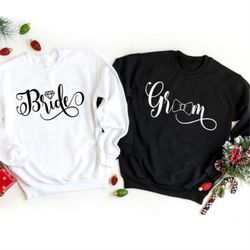 bride and groom sweatshirt, wedding party sweatshirt, bachelorette party sweatshirt, couple matching sweatshirt, bride s