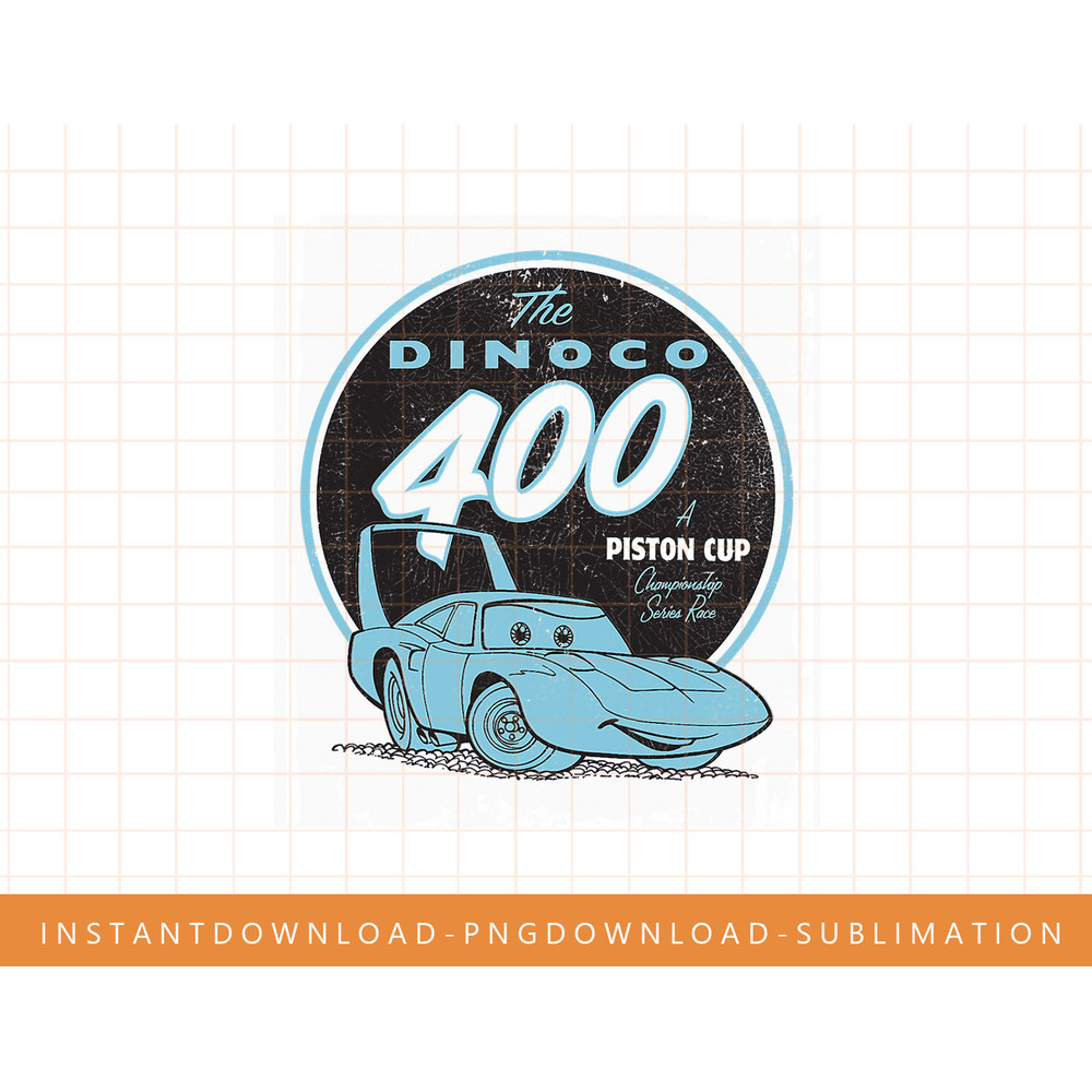 Disney Pixar Cars The King Dinoco 400 Series Graphic T-Shirt png, sublimate, digital print.jpg