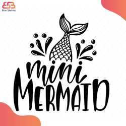 baby mermaid inspirational quote about summer svg, disney svg, mermaid svg, inspirati