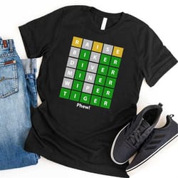 wordle phew! funny gift shirt, wordle tee, wordle sarcastic shirt, wordle meme