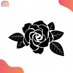 black rose svg, flower svg, motif sketch svg, black flower svg, birthday gift svg, gi