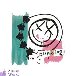 blink smile 182 band world tour png sublimation design