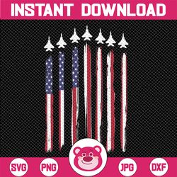 fighter jet airplane usa flag 4th of july patriotic png, 4th of july patriotic mens png, digital file, png high quality,