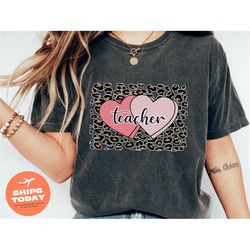 valentines day, leopard heart shirt, heart valentines day shirt, teacher valentine shirt, valentines day shirt, cute val