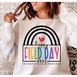 happy field day 2023 svg, field day rainbow svg, school field day svg, field day shirt svg, school fun day svg, png digi