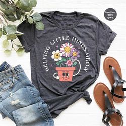 teacher appreciation shirt, trendy teacher shirt, gift for teacher, flower graphic tees, floral teacher vneck t shirt, g