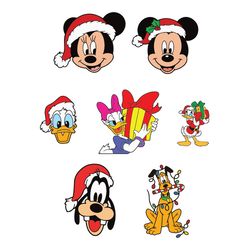 christmas mickey friends bundle svg, claus mickey, minnie svg, silhouette svg fies