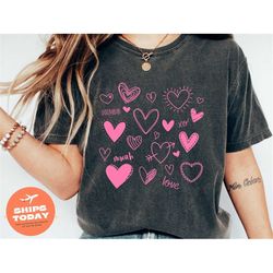 girlfriend heart shirt, cute valentine's outfit, love heart valentine shirt, women's valentine's shirt, valentine's tee