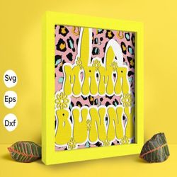 mama bunny papercut light box