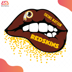 redskins inspired lips svg, sport svg, redskins svg, sexy lips svg, redskins logo svg