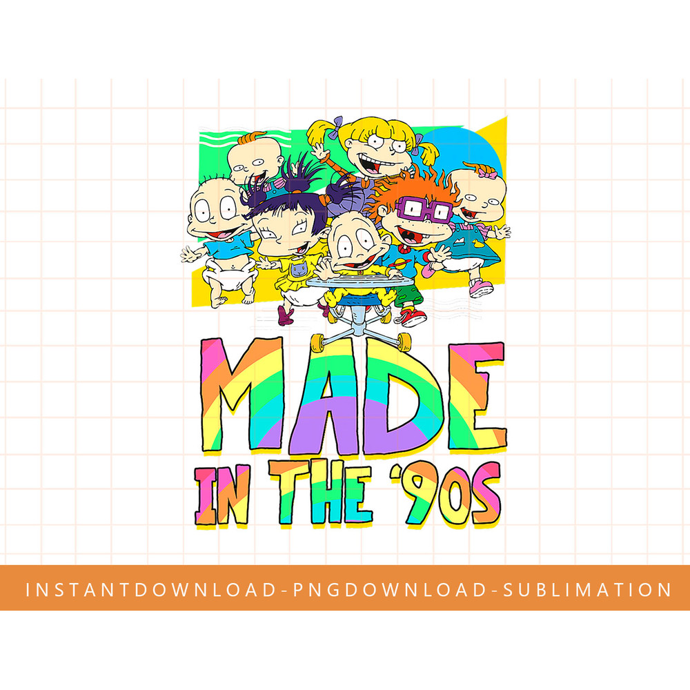 Mademark x Rugrats - Made in the 90s - Rainbow Gradient png, sublimate, digital print.jpg