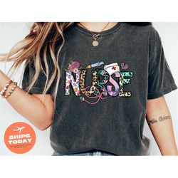 leopard stethoscope heart shirt, funny nursing shirt, nurse shirt, nurse stethoscope, nurse appreciation, new nurse, nur