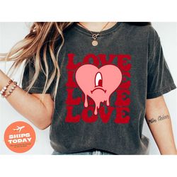bad bunny valentines day shirt, bad bunny gifts, gifts for her, valentines day gifts for her, bad bunny love heart shirt